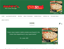 Tablet Screenshot of pappyspiedough.com